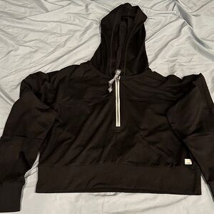 Vuori Halo Half Zip Hoodie Crop Women’s M Black